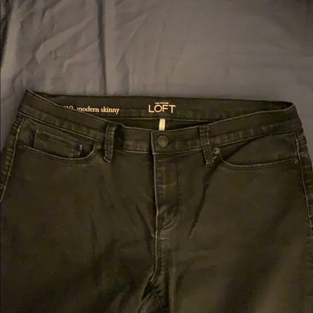 Black Loft Modern Skinny Jeans size 10